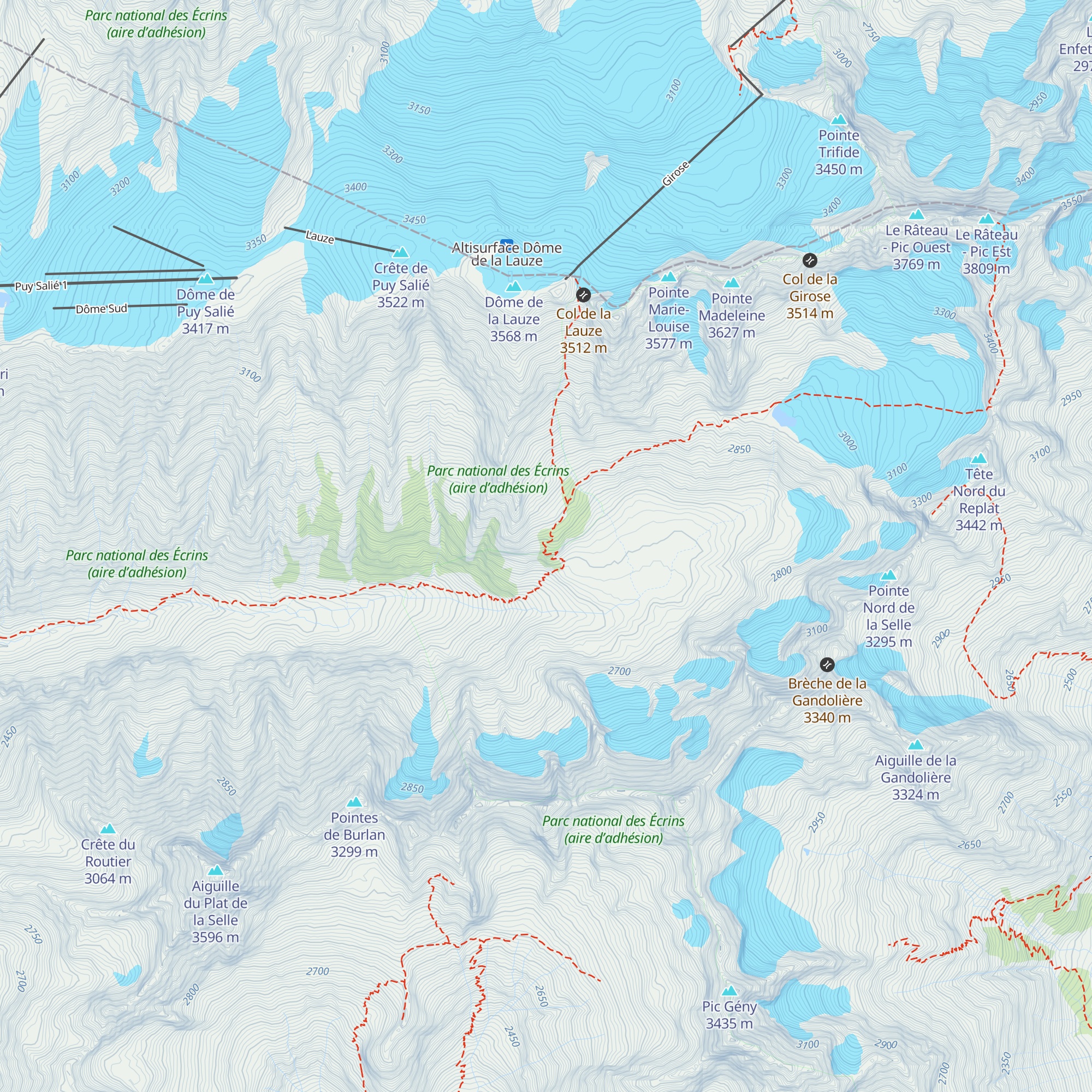 Refuge d'Hiver map