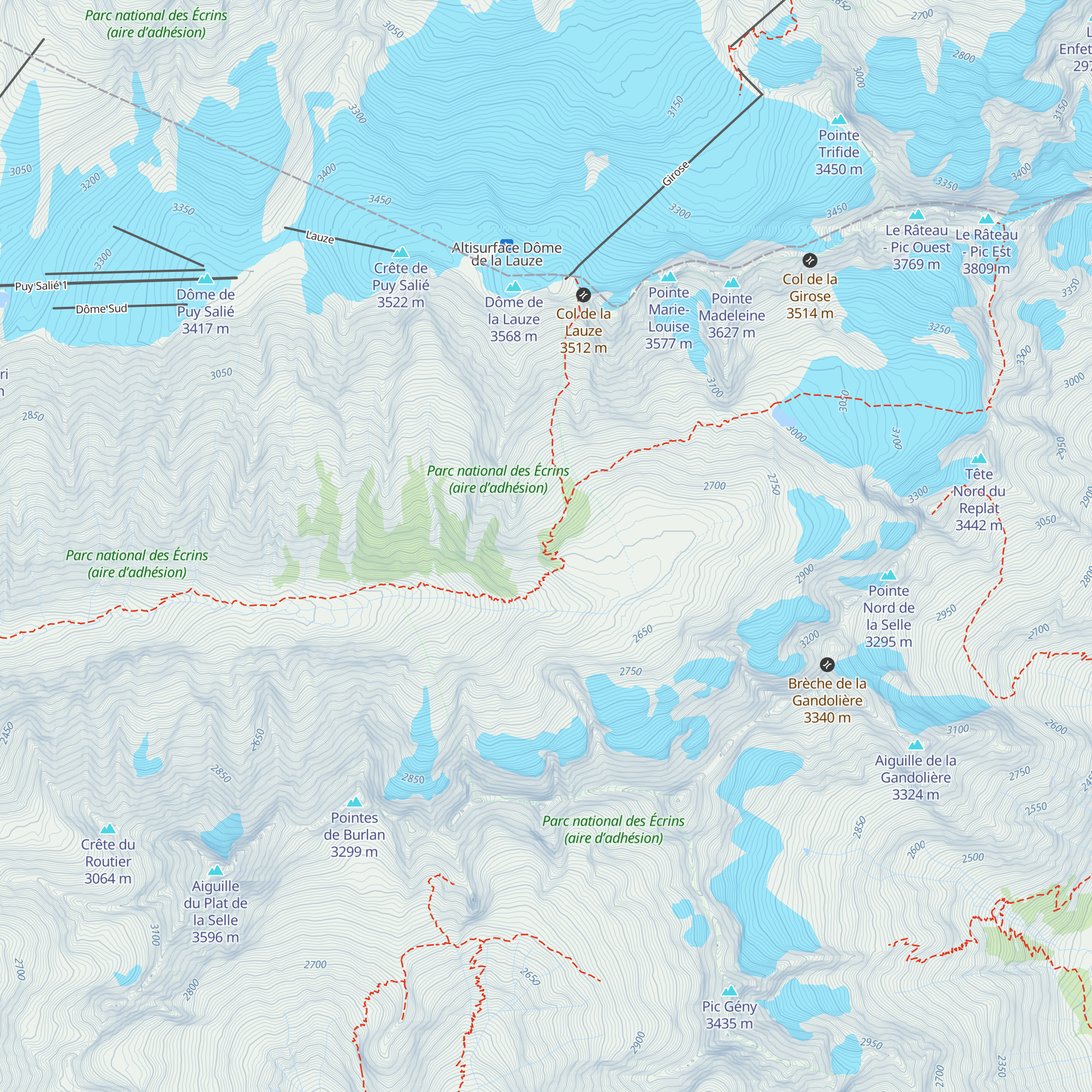 Refuge d'Hiver map