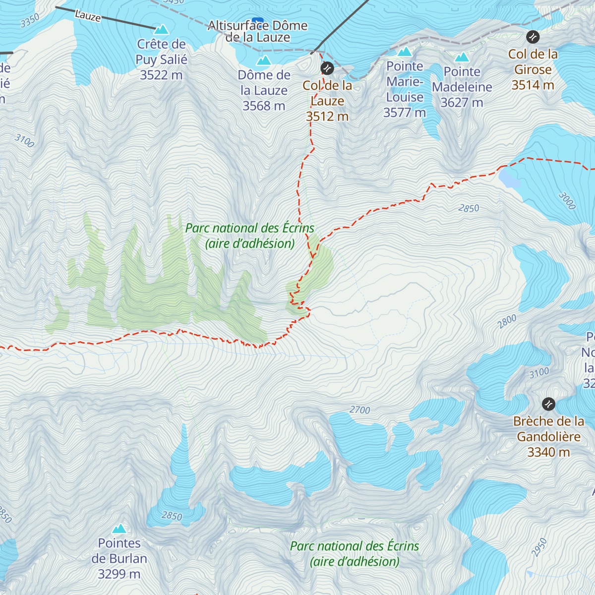 Refuge de la Selle map