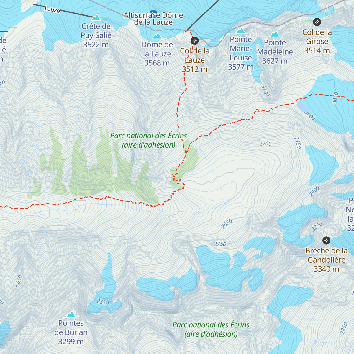 Refuge de la Selle map