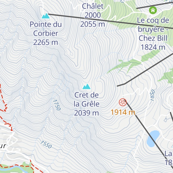 Map of Cret de la Grêle