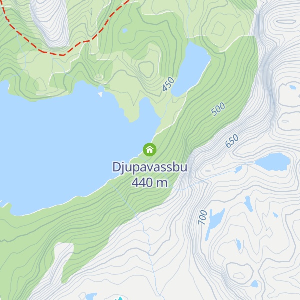 Map of Djupavassbu