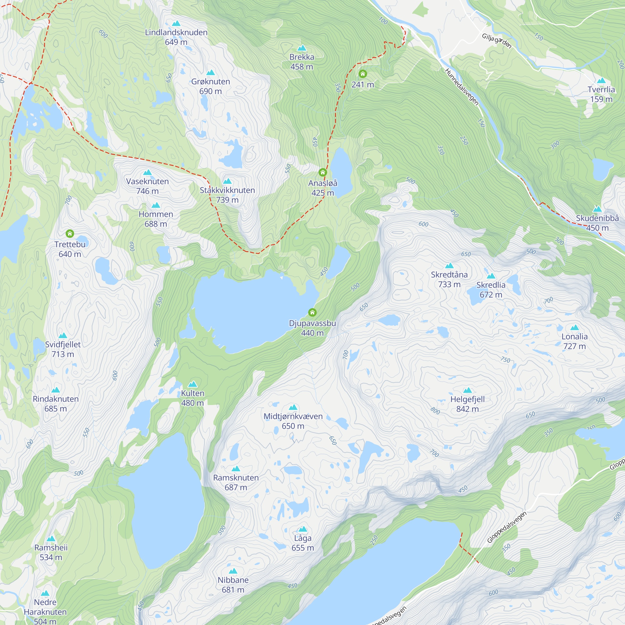 Djupavassbu map