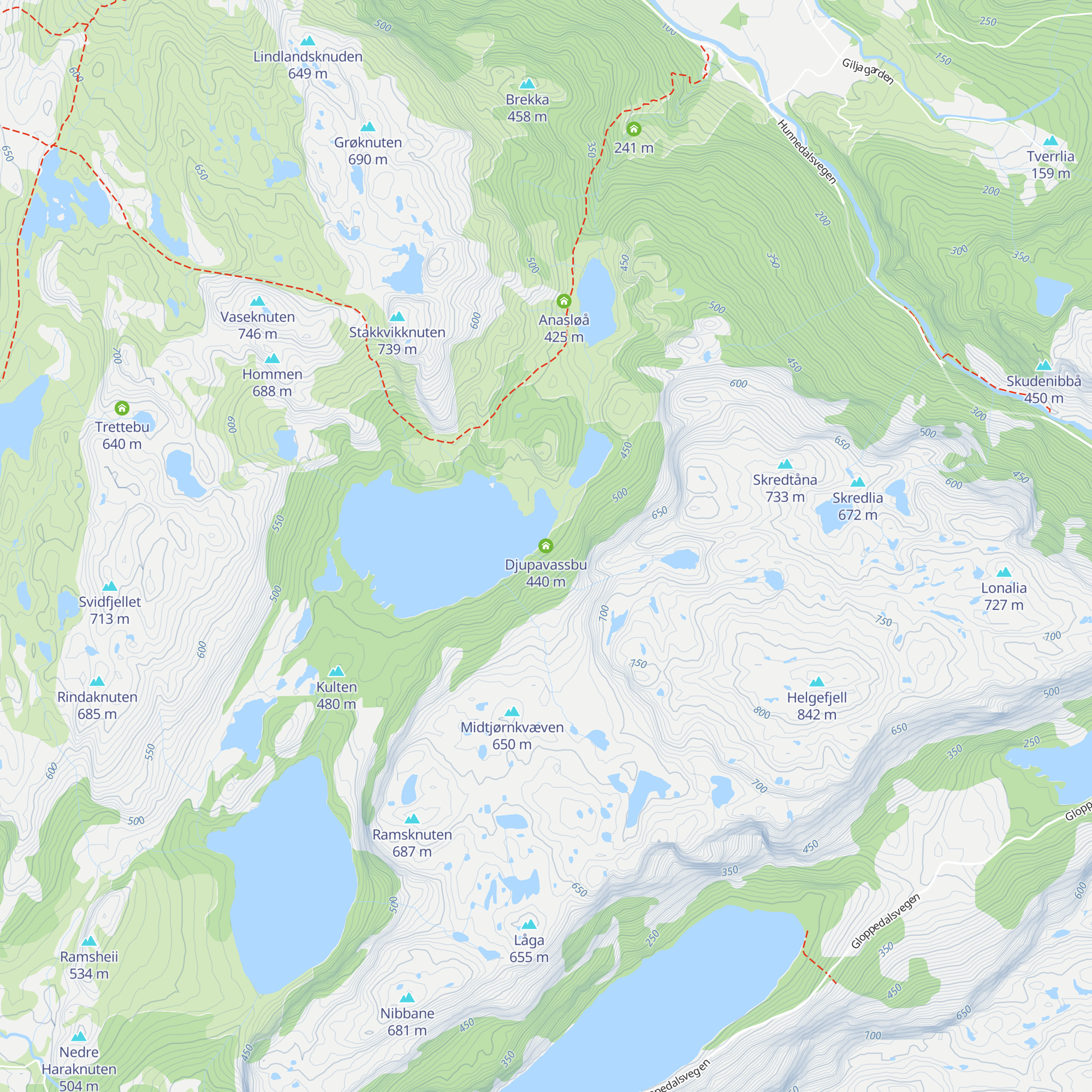 Djupavassbu map