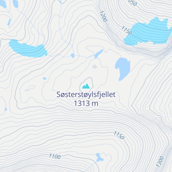 Map of Søsterstøylsfjellet