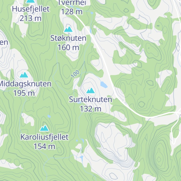 Map of Surteknuten