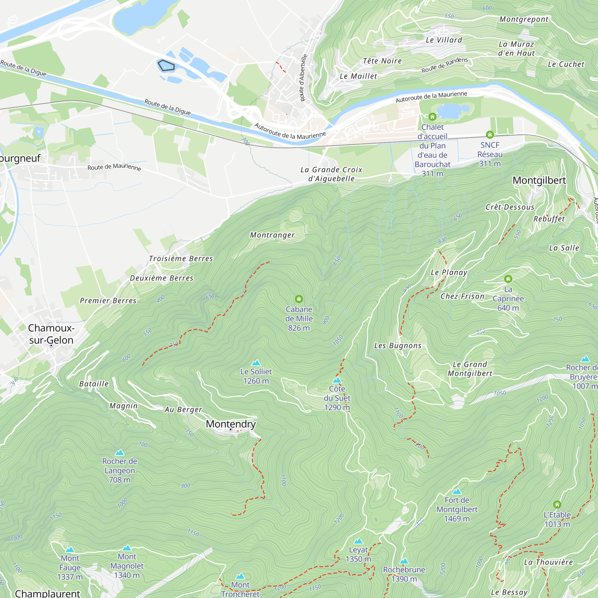 Cabane de Mille map