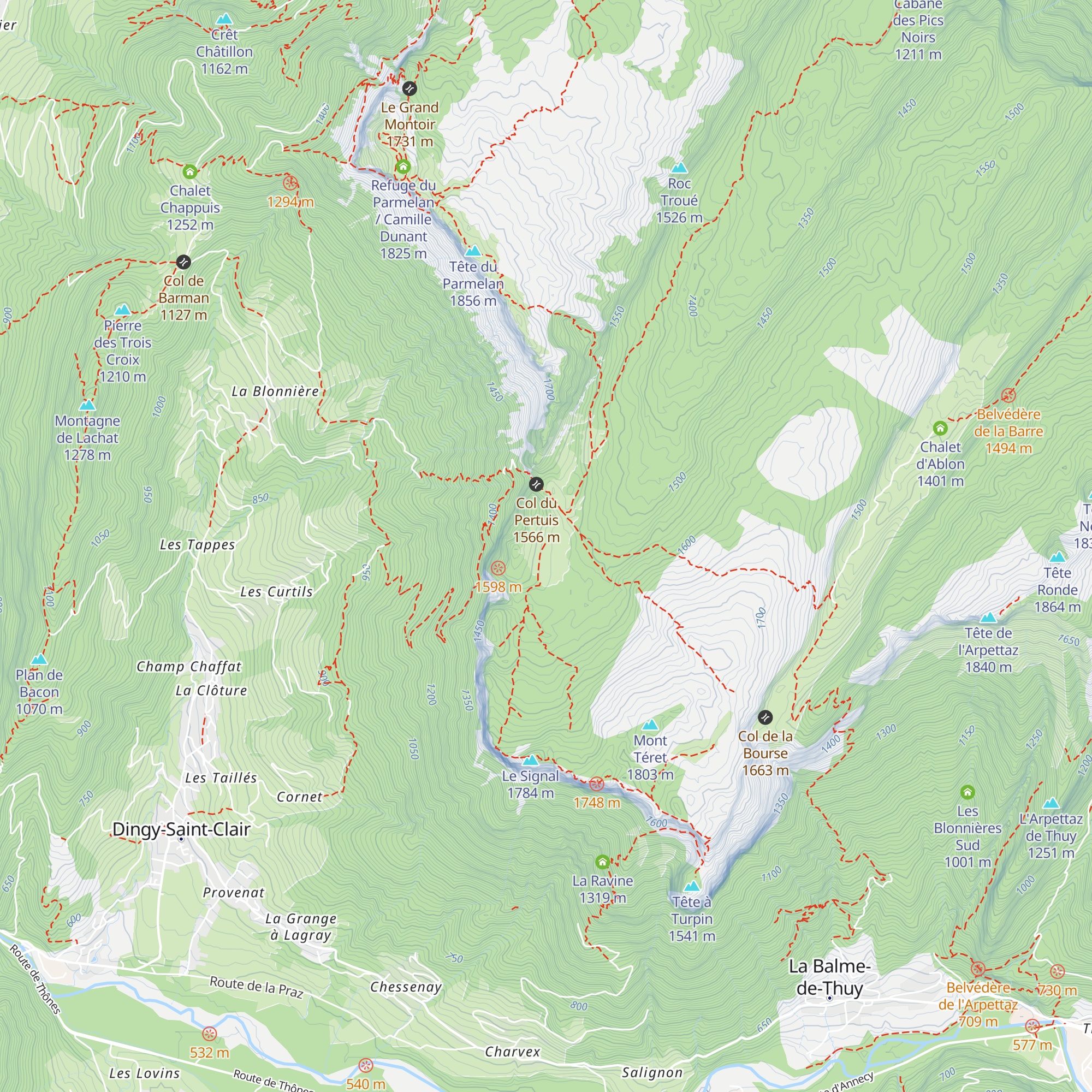 Chalet du Pertuis map