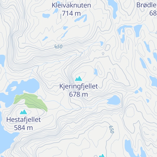 Map of Kjeringfjellet