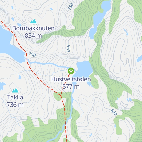 Map of Hustveitstølen