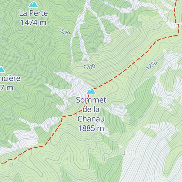 Map of Sommet de la Chanau