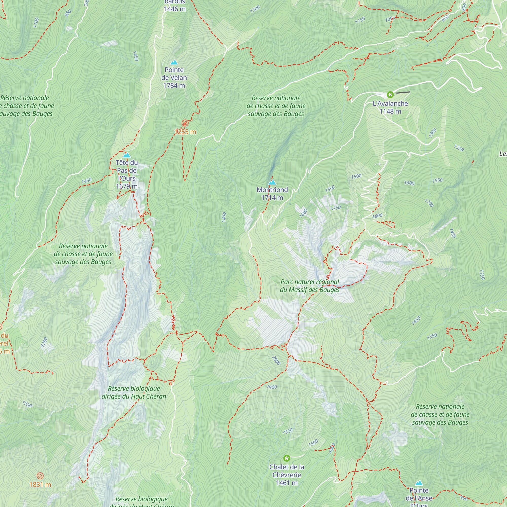 Chalet de l'Aulp de Seythenex map