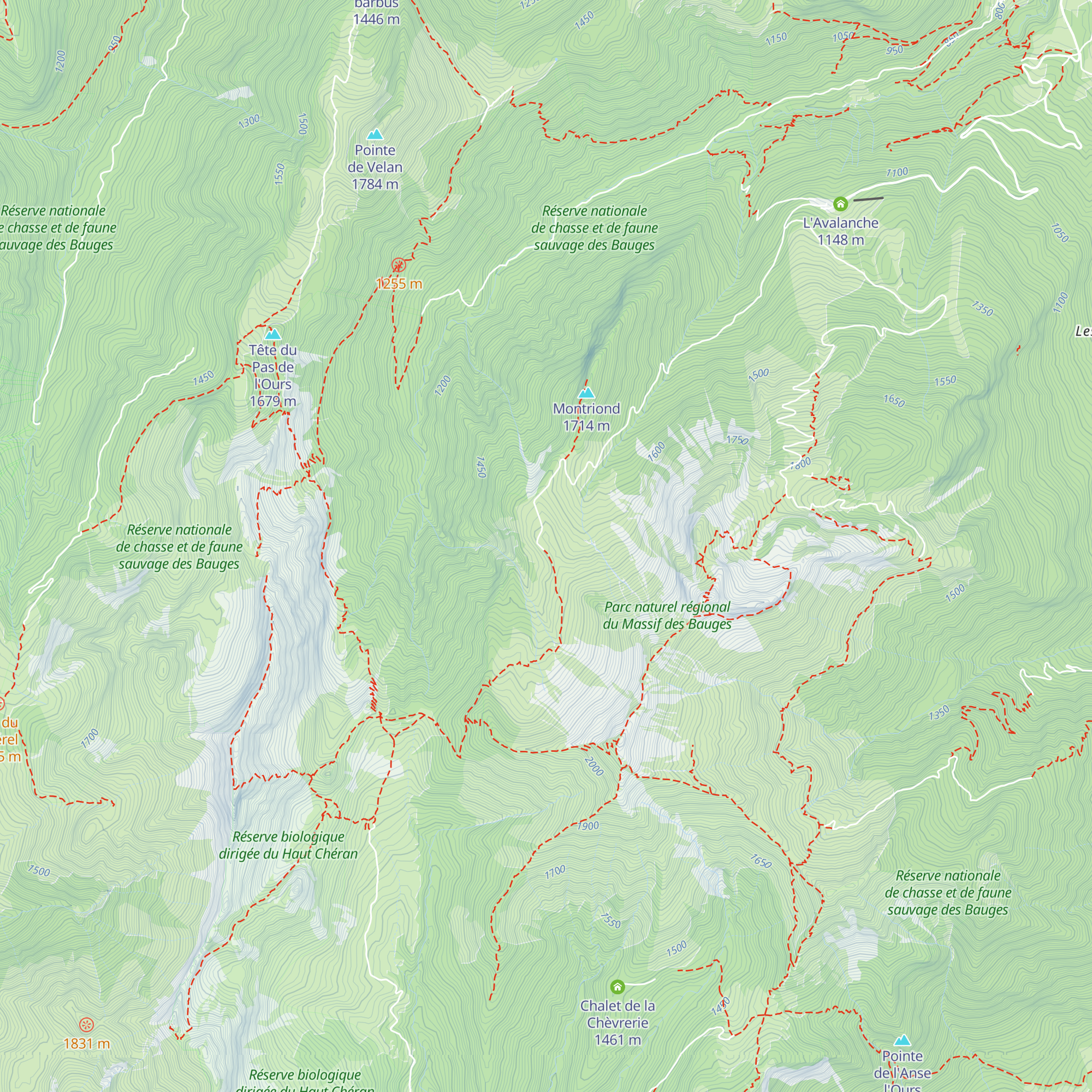 Chalet de l'Aulp de Seythenex map