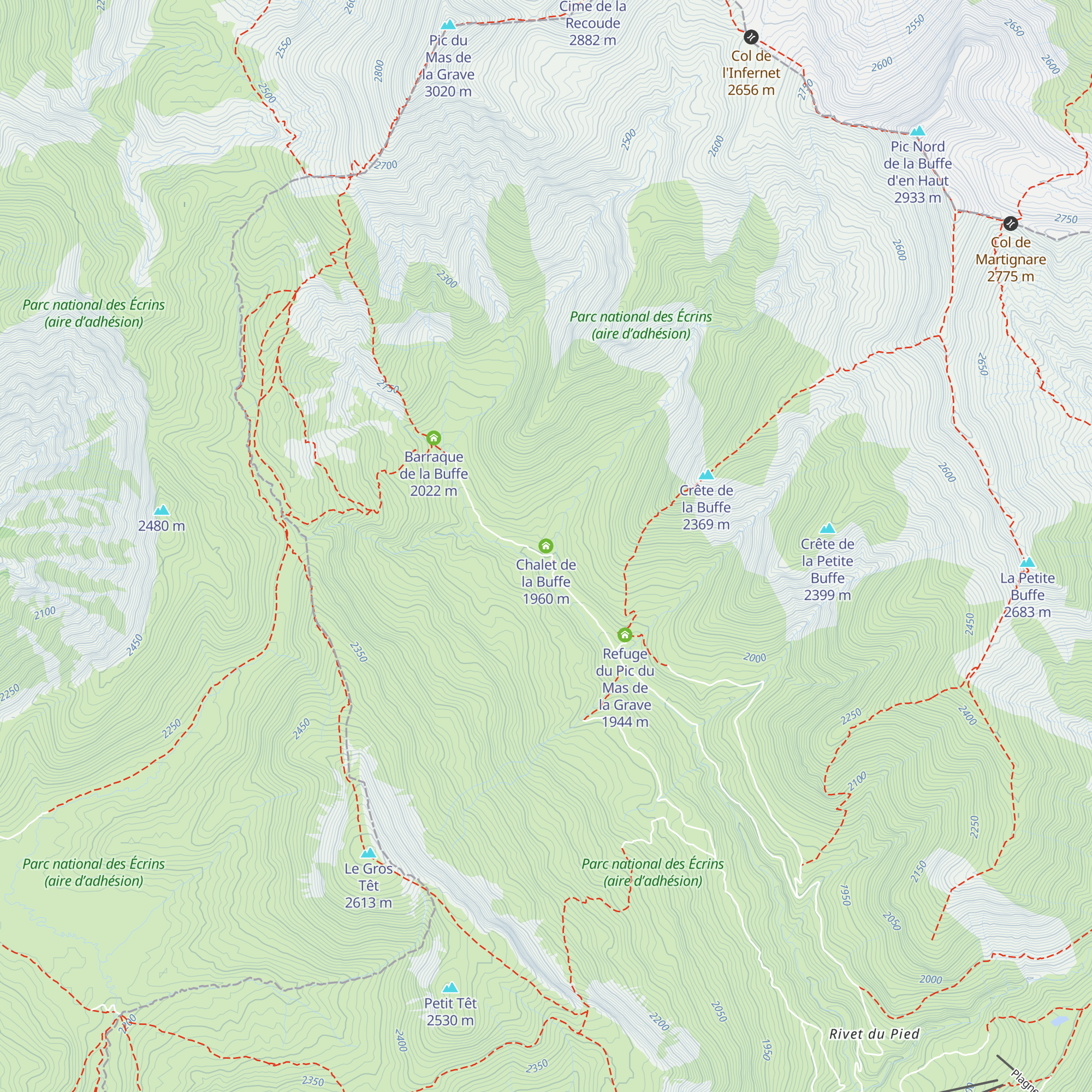 Chalet de la Buffe map