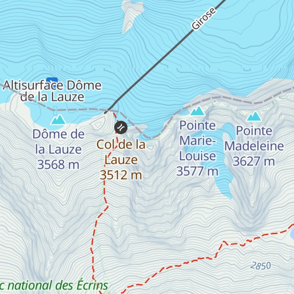 Map of Pic de la Grave