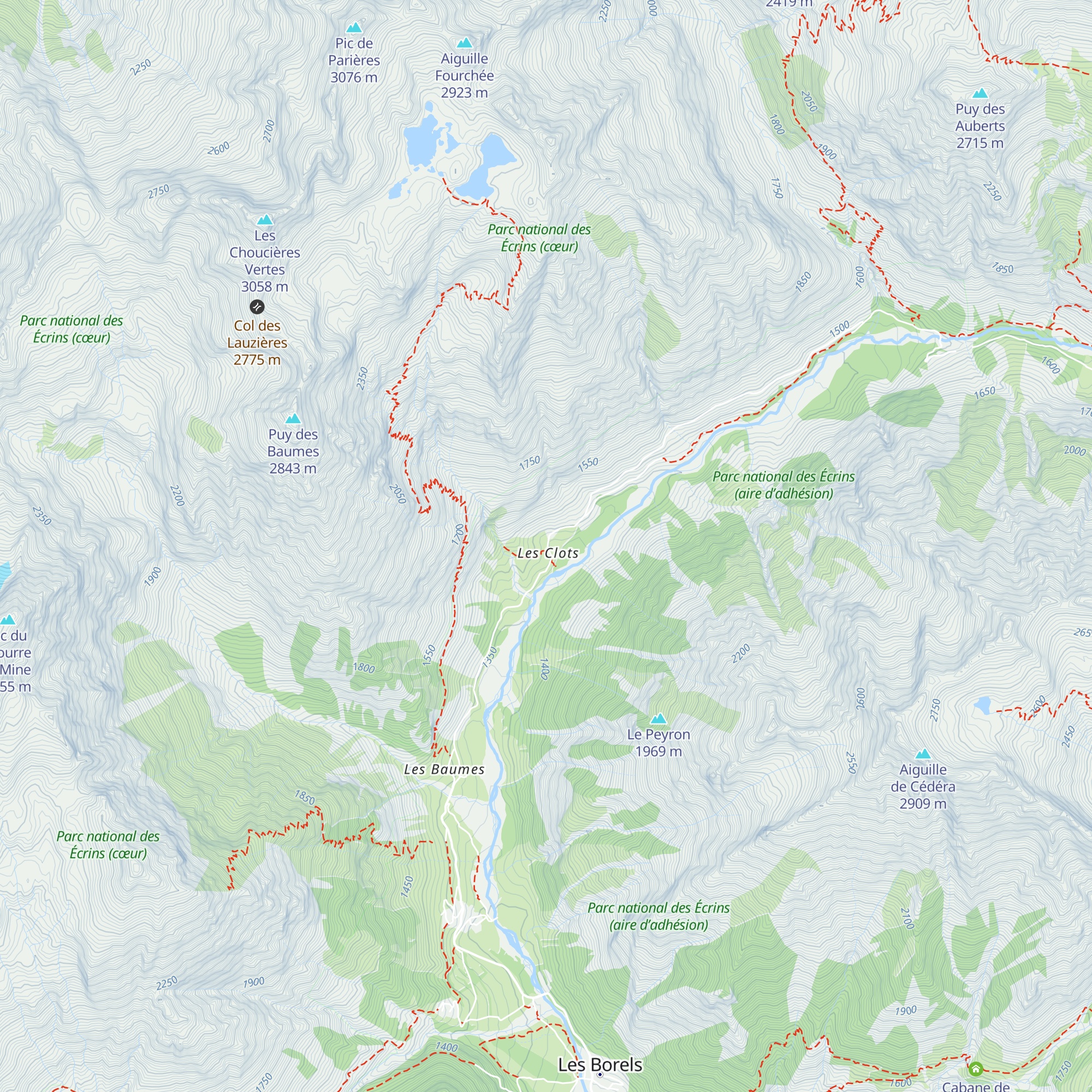 Gîte des Clots map