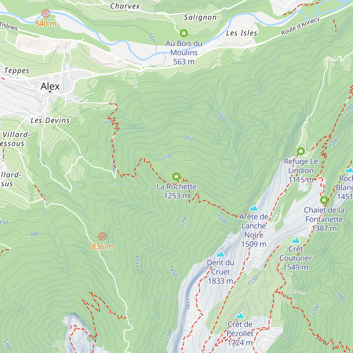 La Rochette map