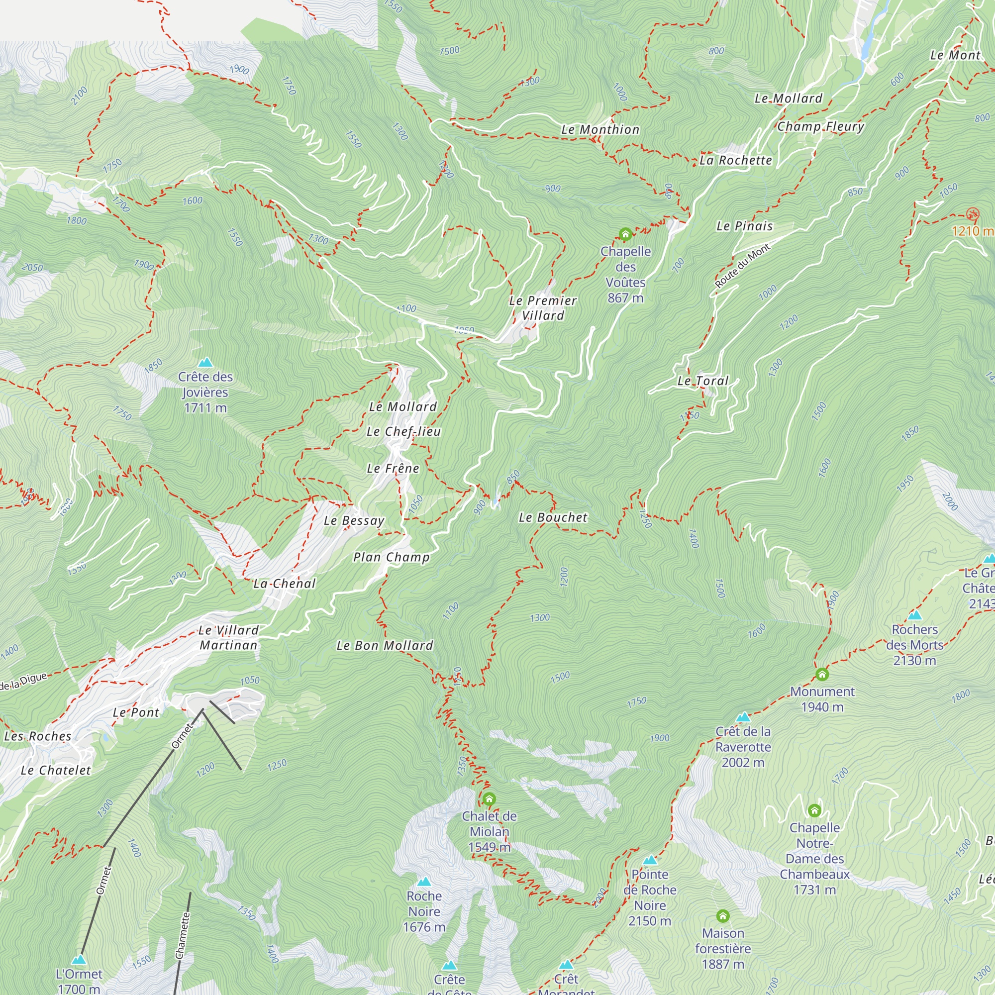 Prise d'eau du Glandon map