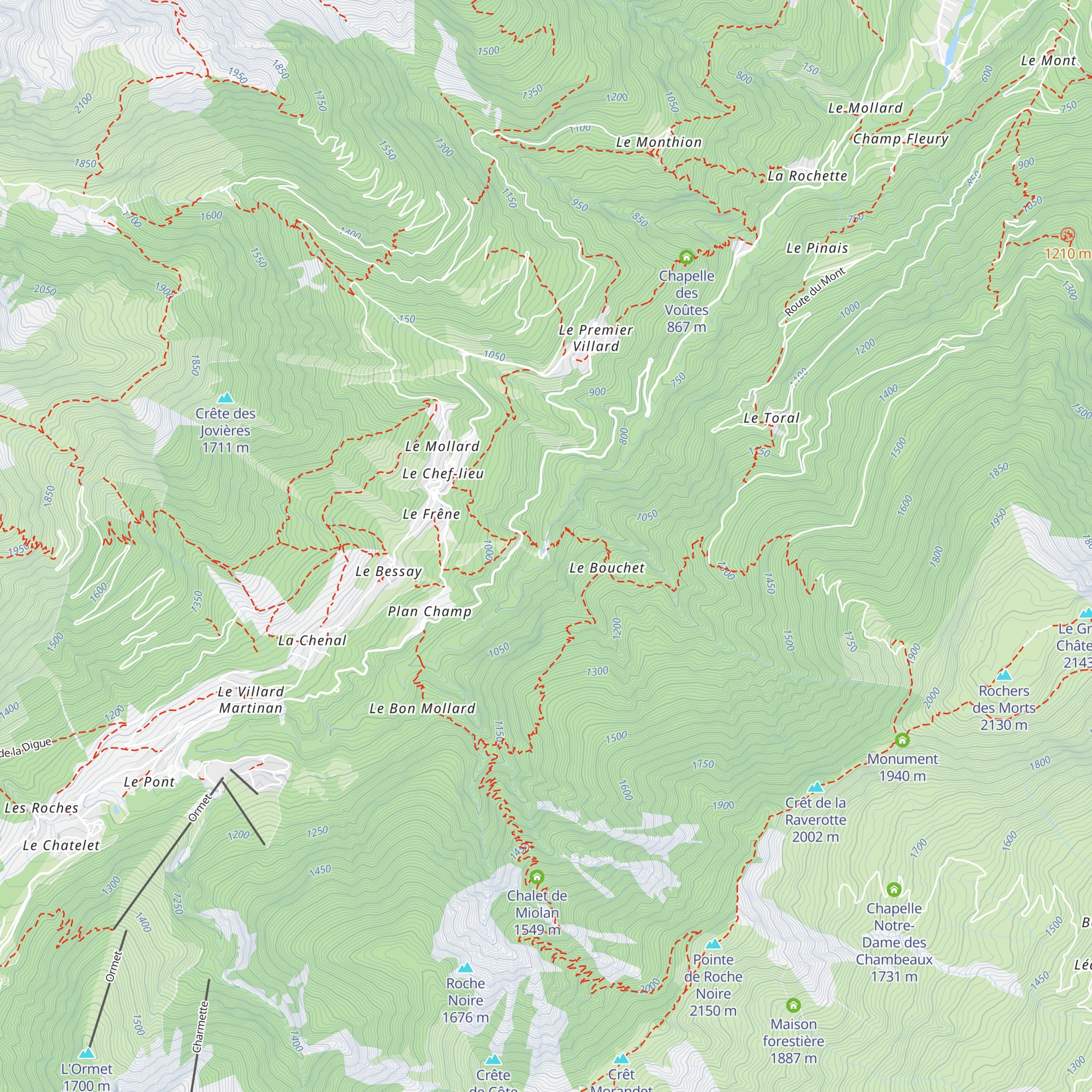 Prise d'eau du Glandon map