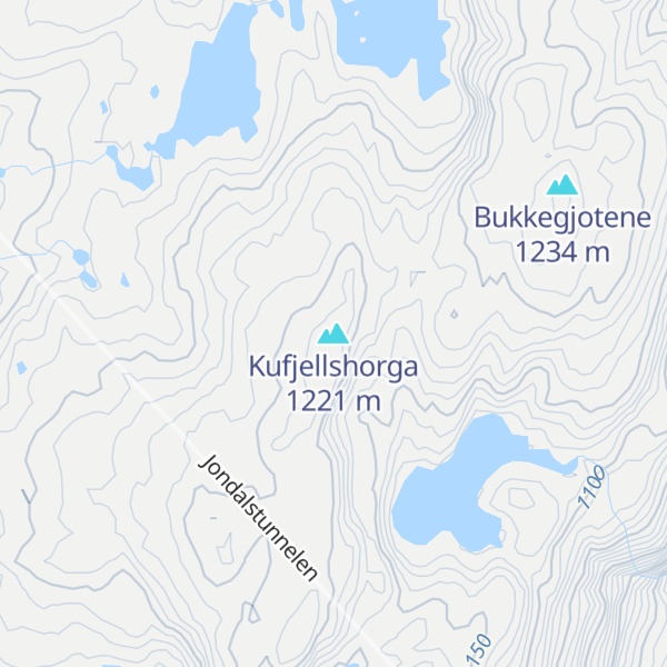 Map of Kufjellshorga