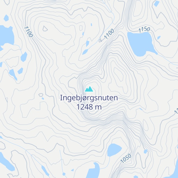 Map of Ingebjørgsnuten