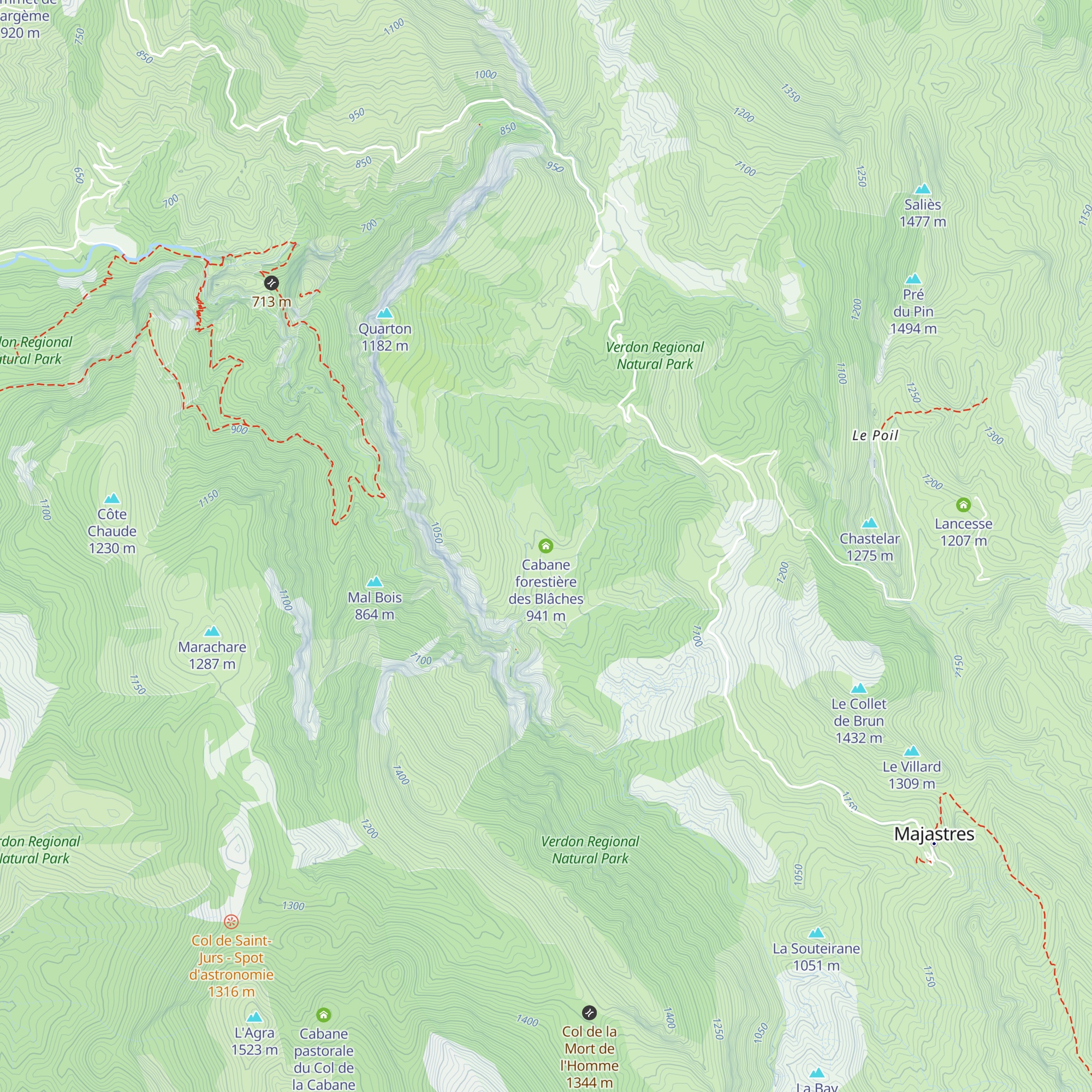 Cabane forestière des Blâches map