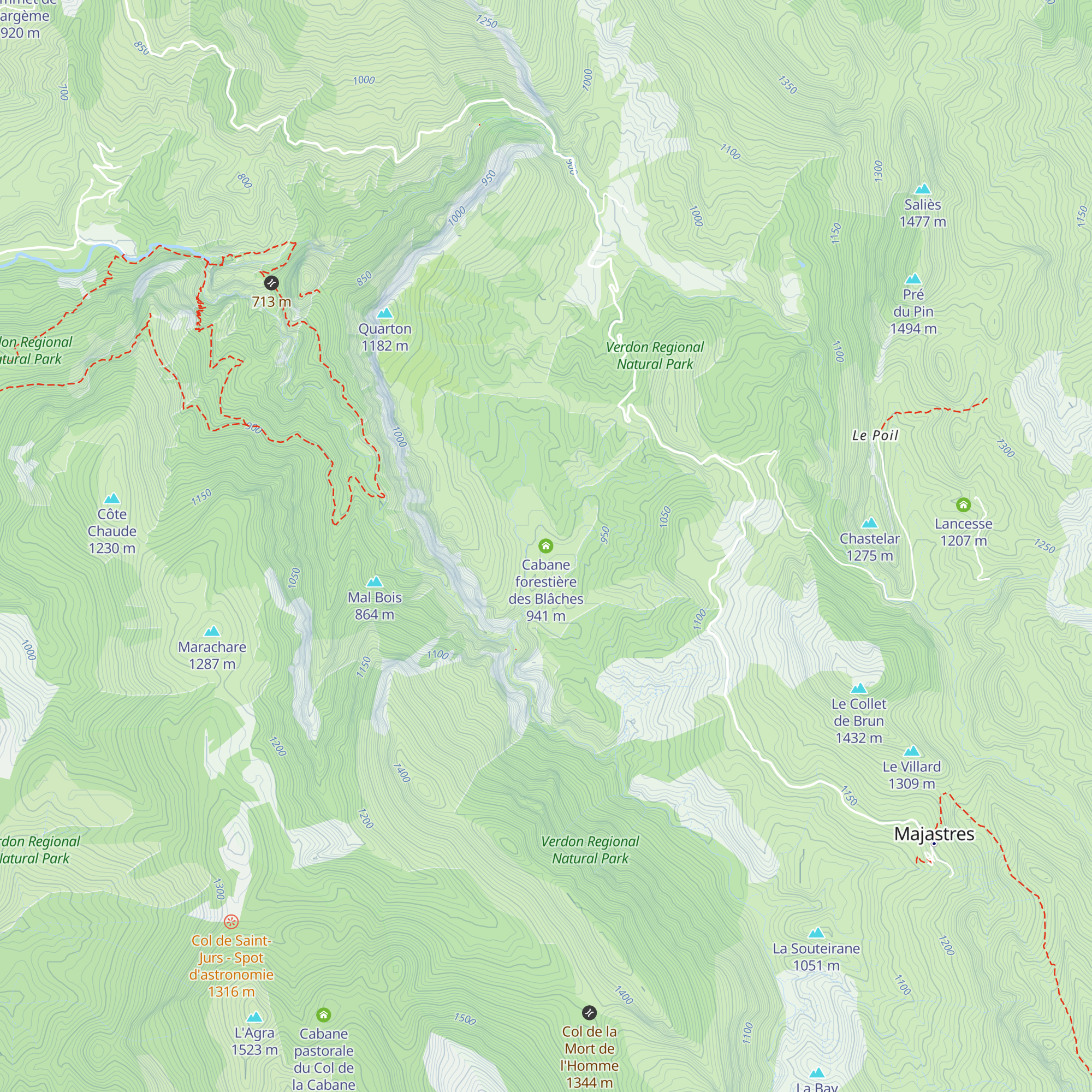 Cabane forestière des Blâches map