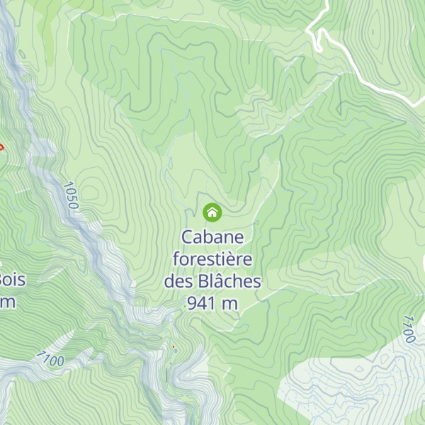 Map of Cabane forestière des Blâches