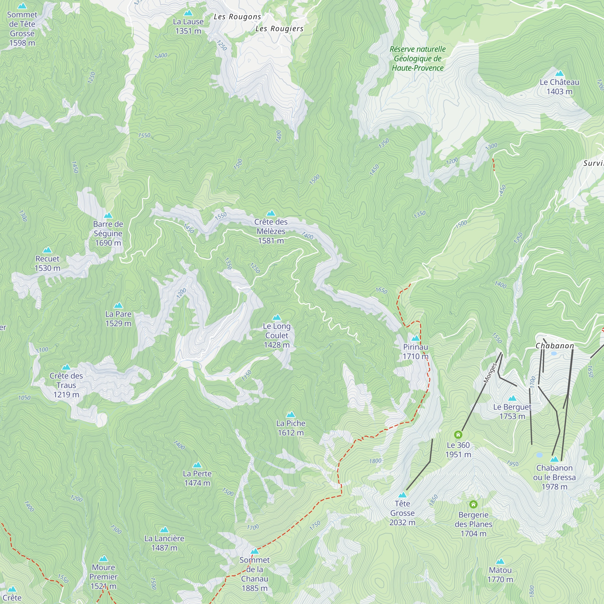 Cabane des Sagnes map