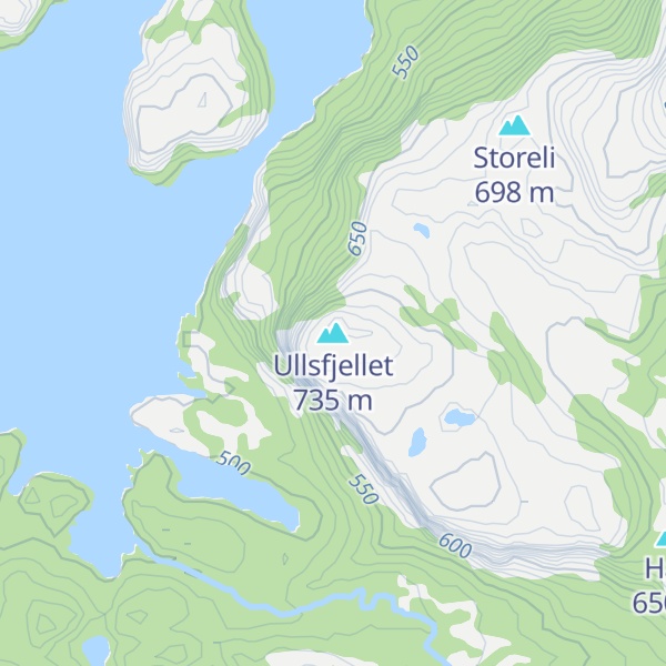 Map of Ullsfjellet