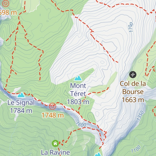 Map of Mont Téret