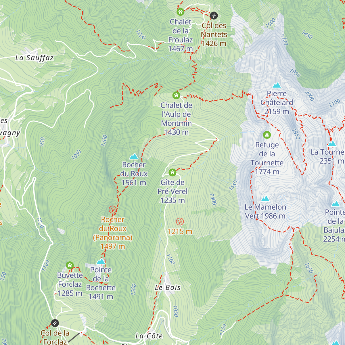 Gîte de Pré Verel map