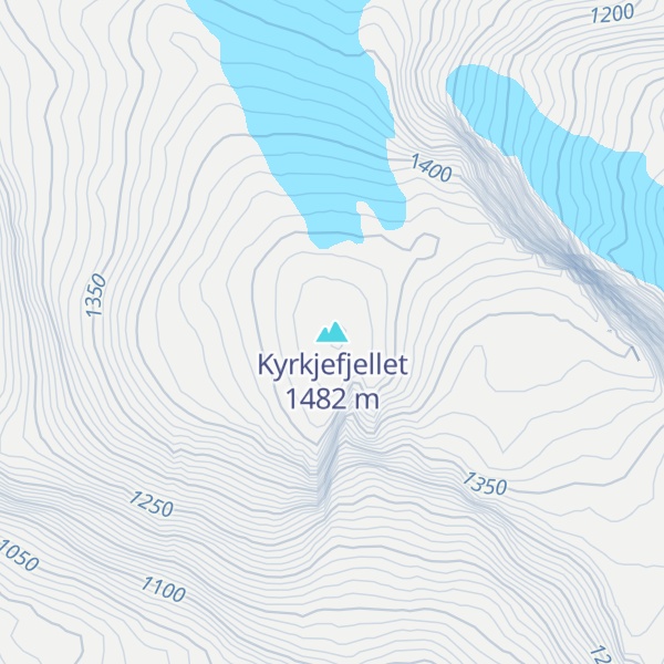 Map of Kyrkjefjellet