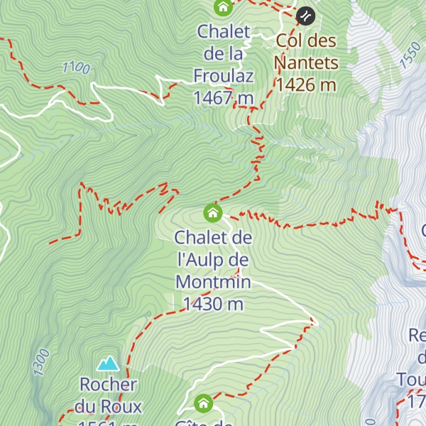 Map of Chalet de l'Aulp de Montmin