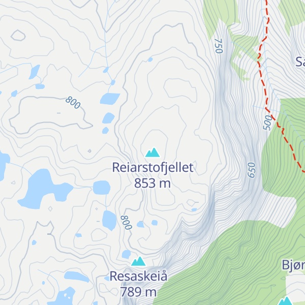 Map of Reiarstofjellet
