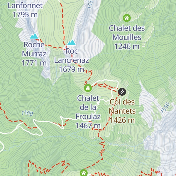 Map of Chalet de la Froulaz