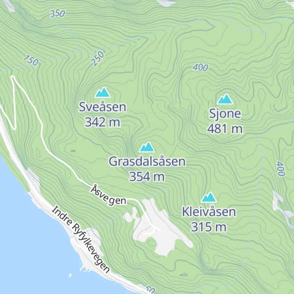 Map of Grasdalsåsen