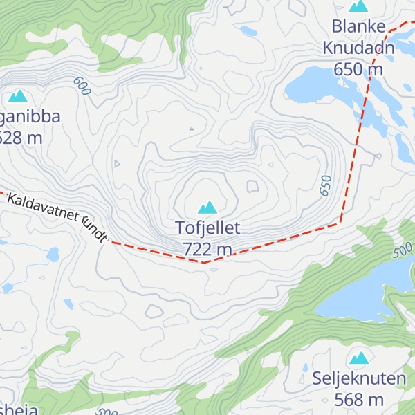Map of Tofjellet