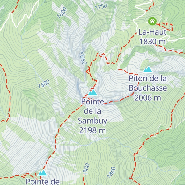 Map of Pointe de la Sambuy