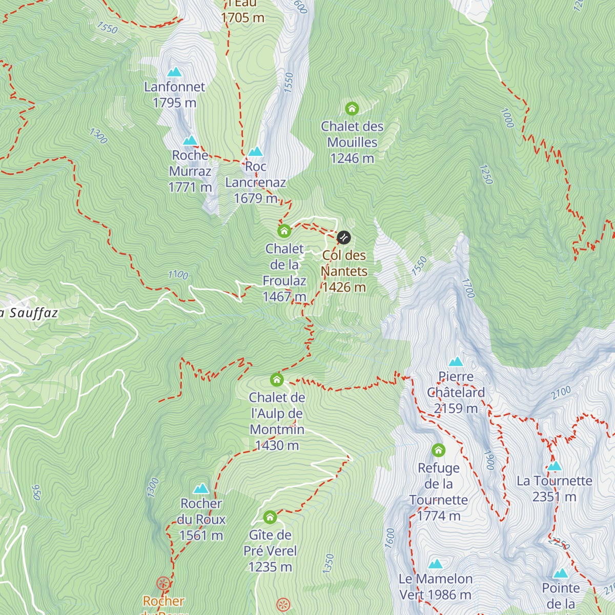 Chalet des Crottes map