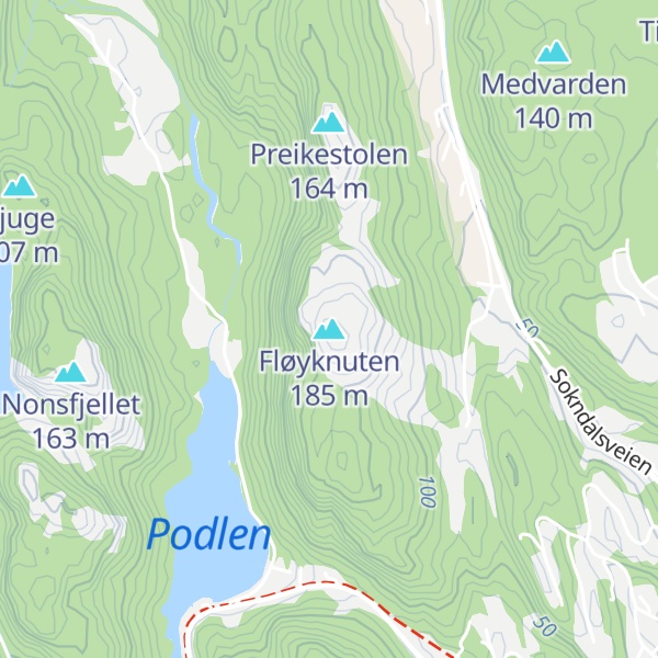Map of Fløyknuten