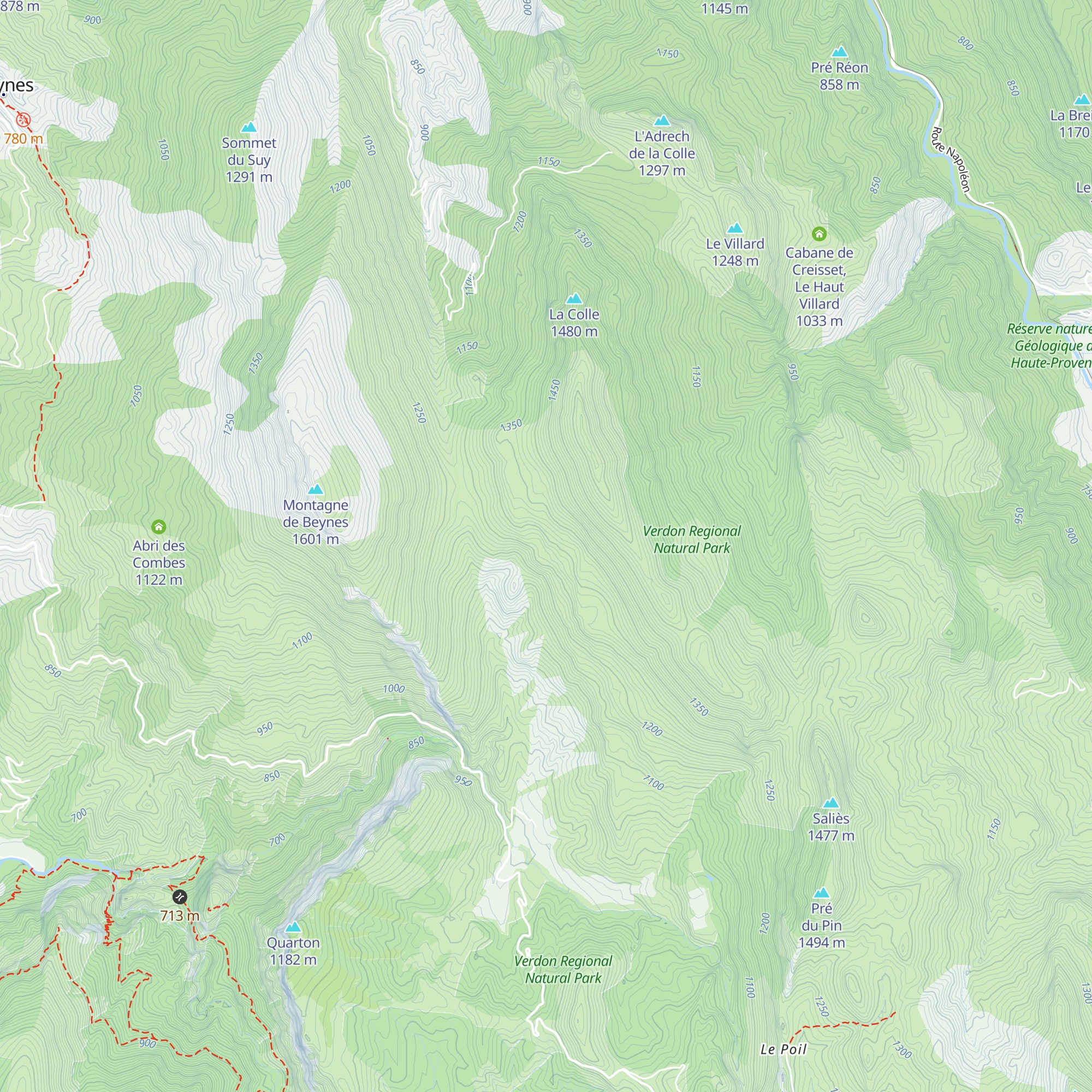 Abri de la Font d'Isnard map