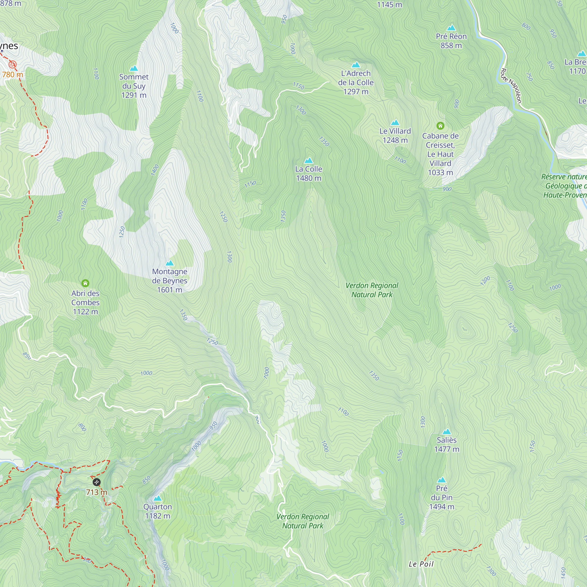 Abri de la Font d'Isnard map