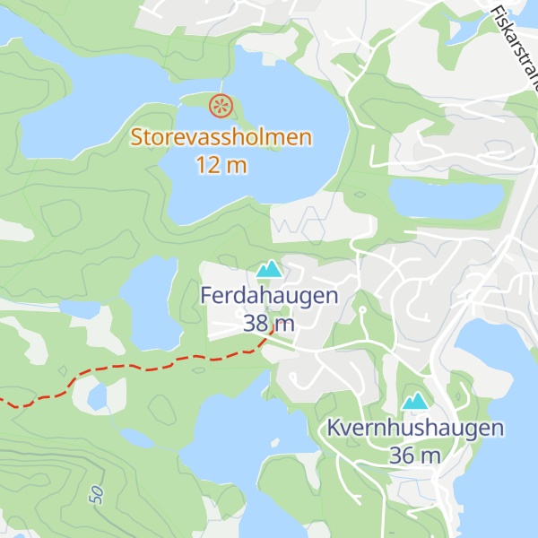 Map of Ferdahaugen