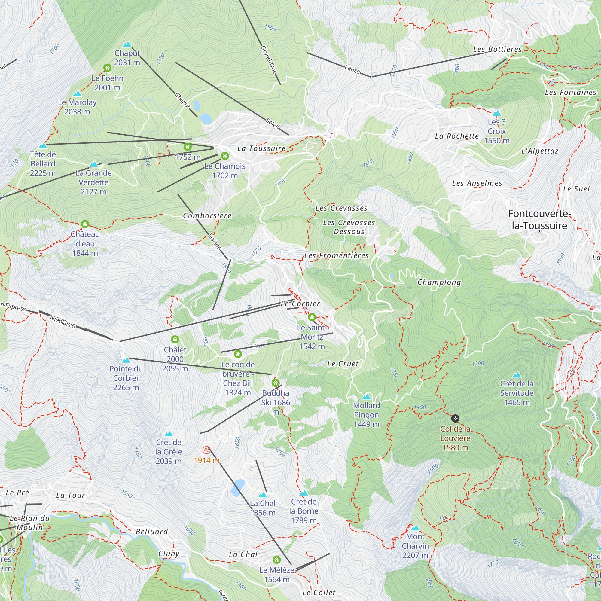 Descente Gourmande map