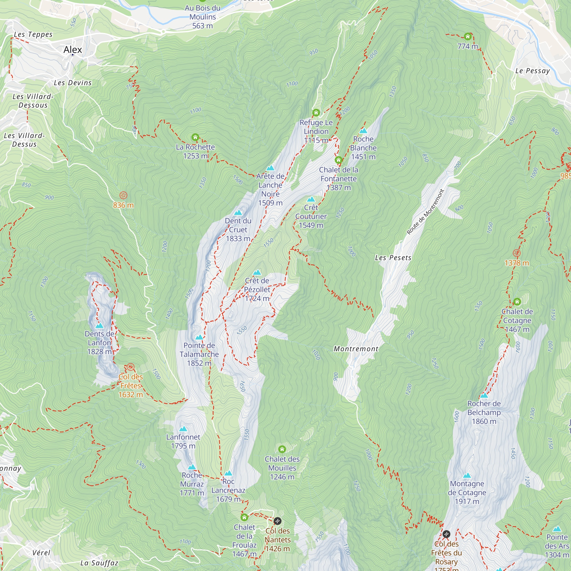 Refuge de Larrieux map