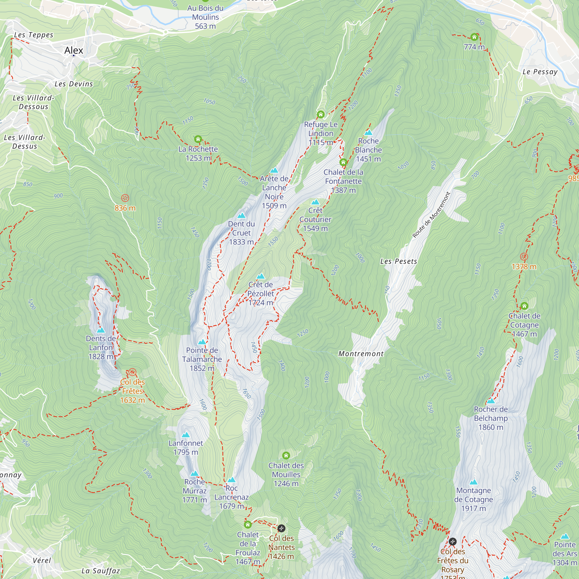 Refuge de Larrieux map