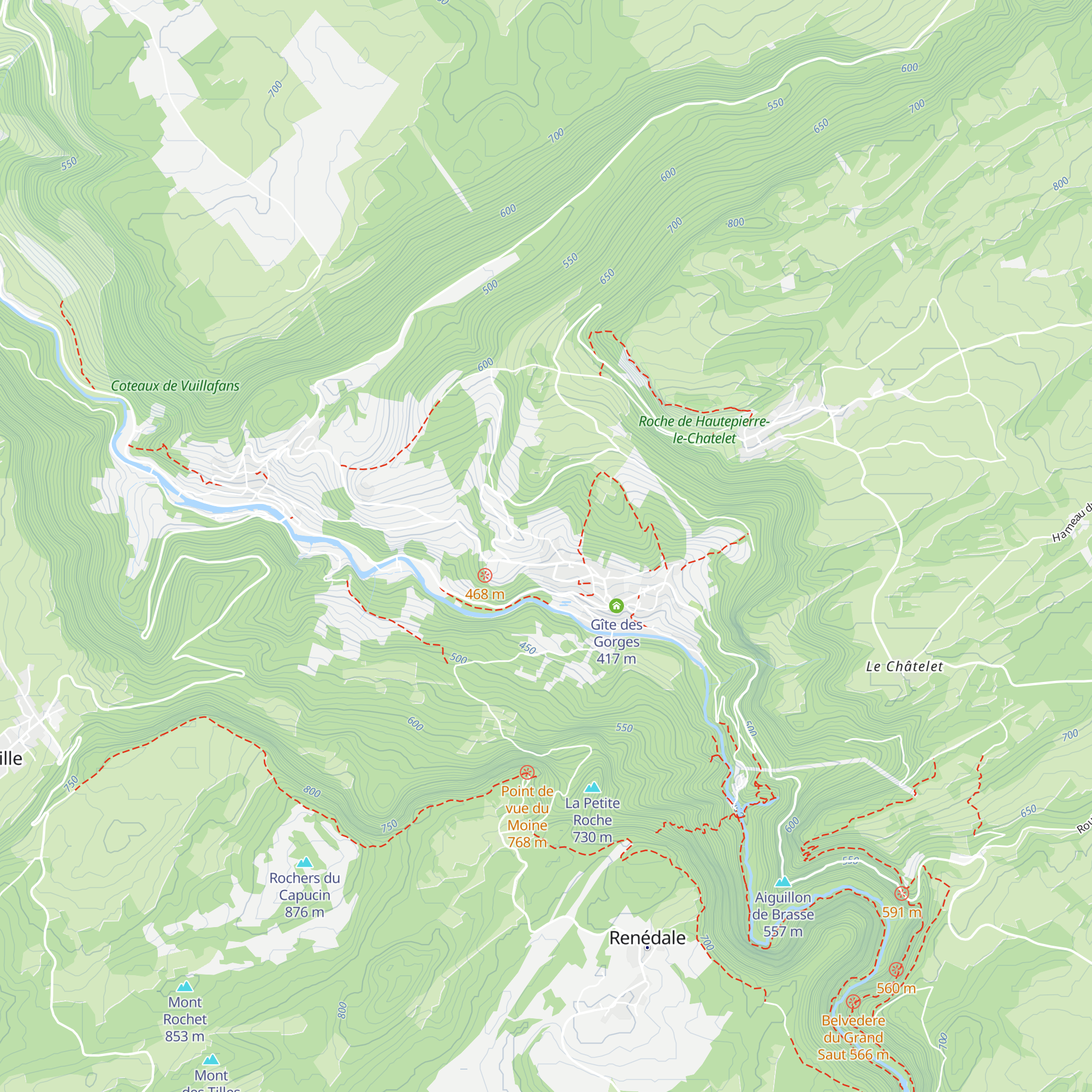 Gîtes du Miaboulet map