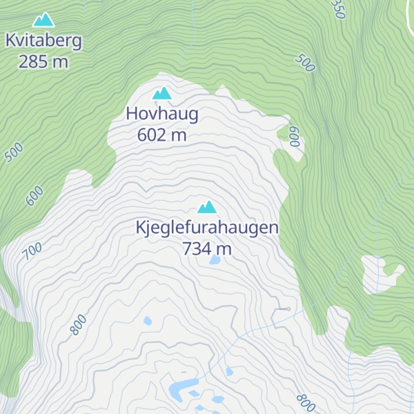Map of Kjeglefurahaugen