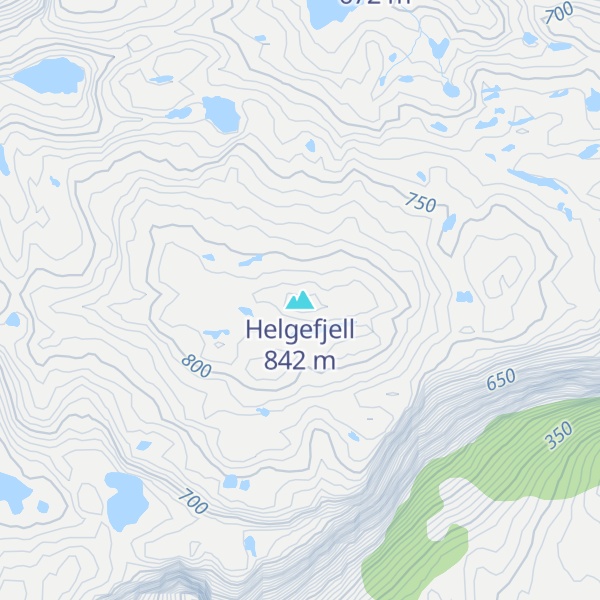 Map of Helgefjell